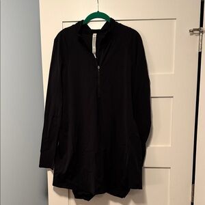 Lululemon Athletica Black Front Zip Long Sleeve Tennis Dress